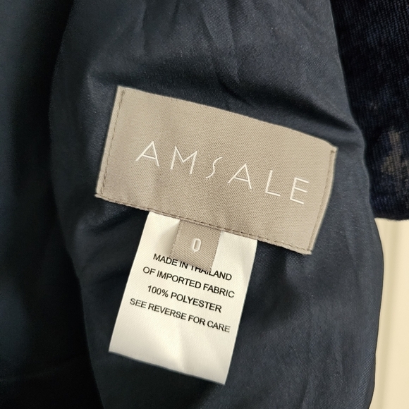 Amsale Metallic Velvet Draped Gown - Picture 6 of 7